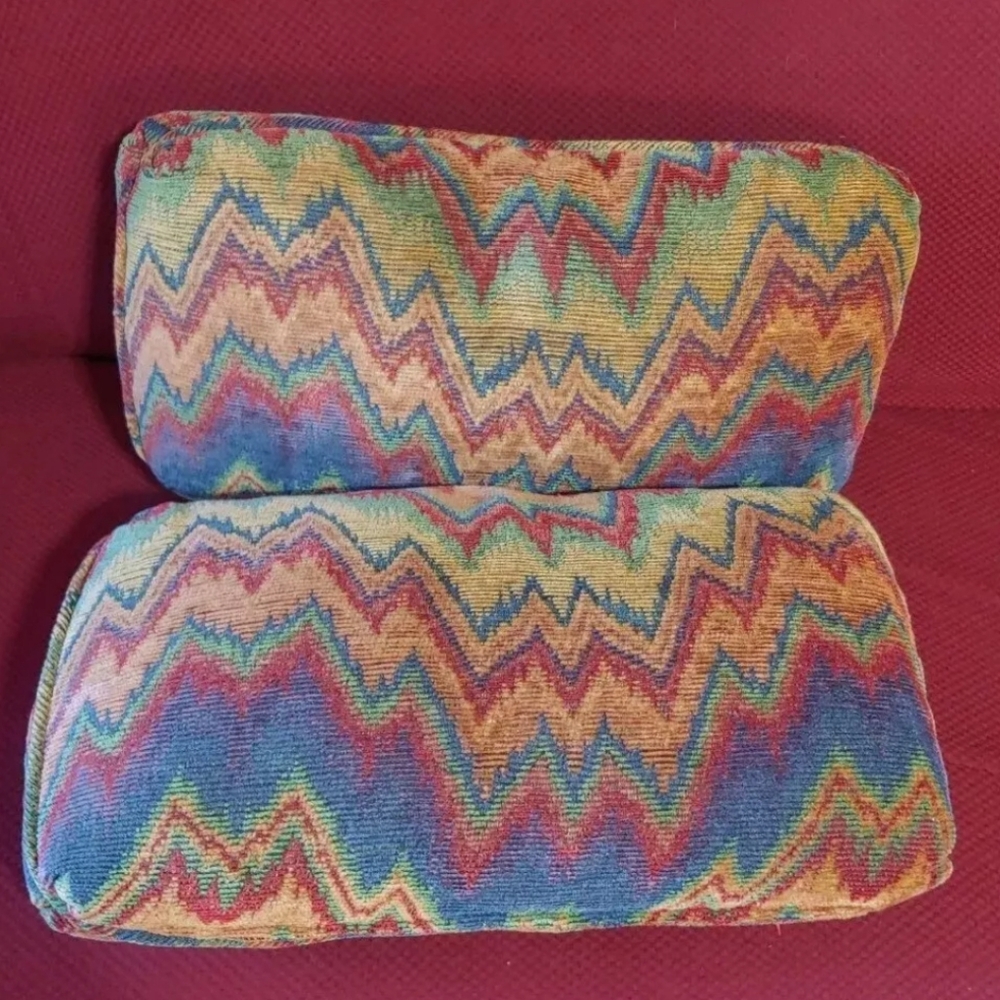 2 Southwestern Aztec Tapestry Throw Pillow Oblong Feather Filler Couch Chair Bed